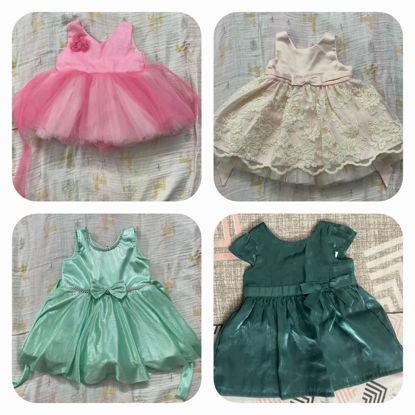 Picture of 0 to 1 year Party wear frocks combo