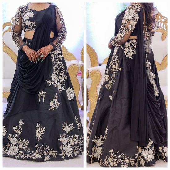 Picture of Western wear black chaniya choli