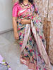 Picture of Pure Georgette Saree with peterpan collar zardosi blouse