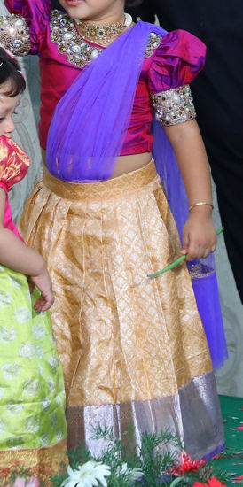 Picture of Kanchi pattu lehenga For 2-4Y