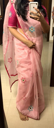 Picture of Handmade embroidery organza saree