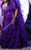 Picture of Purple Lehanga with all over maggam work Blouse and ruffled Dupatta