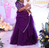 Picture of Purple Lehanga with all over maggam work Blouse and ruffled Dupatta