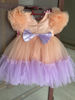 Picture of Peach and purple birthday frock 1-2y