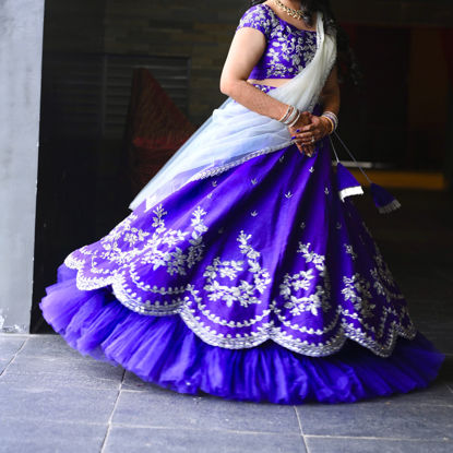 Picture of Purple bridal lehanga