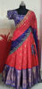 Picture of Red purple pattu lehanga set with double shade duppata and stitched blouse