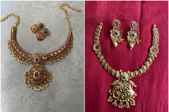 Picture of combo of Antique necklace set