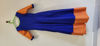 Picture of Royal blue and orange combination long frock