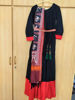 Picture of Floor length long black raw silk frock