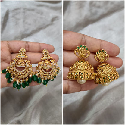 Picture of Chandbali and jhumka combo