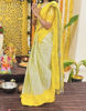 Picture of Gold Tissue saree with unstitched blouse