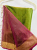 Picture of Green and pink Kanchi tissue saree with Maggam blouse