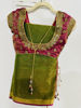 Picture of Green and pink Kanchi tissue saree with Maggam blouse