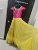 Picture of Pearl work Yellow Long frock with cancan