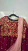 Picture of Grape wine Lehenga, with blouse and dupatta