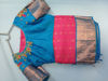 Picture of Pink nd blue combination pattu saree with beautiful  Maggam work blouse