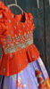 Picture of Madhusri creations Pure Floral Raw Silk Lehenga For 1-2Y