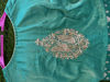 Picture of Banarasi saree with zardosi maggam work blouse with high neck