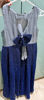 Picture of Grey banaras and royal blue shimmery long frock for 11 -12Y