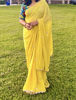 Picture of Yellow saree and kalamkari blouse