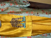 Picture of Bright Yellow crop top and dhoti with jacket