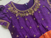 Picture of Beautiful colour combo long frock with maggam work for 2-3Y