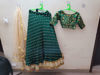 Picture of Bottle green georgette lehanga with maggam work blouse