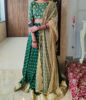 Picture of Bottle green georgette lehanga with maggam work blouse