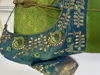 Picture of Green Gadwal Saree with gotapatti muggu work blouse