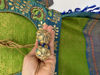 Picture of Green Gadwal Saree with gotapatti muggu work blouse