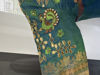 Picture of Green Gadwal Saree with gotapatti muggu work blouse