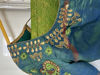 Picture of Green Gadwal Saree with gotapatti muggu work blouse