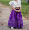 Picture of Chikankari Lehenga with ruffled croptop For 2-4Y