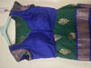 Picture of Traditional green and blue combo silk saree