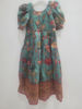 Picture of Beautiful green tussar silk pichwai design long dress For 4-5Y