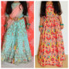 Picture of Combo of beautiful sea blue and peach lehenga blouse sets For 2-4Y