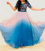 Picture of Sequence work crop top and chiffon lehenga