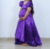 Picture of Satin Violet Maternity Shoot Frock