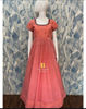 Picture of Peach Bandini mirror work Frock