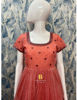 Picture of Peach Bandini mirror work Frock