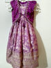 Picture of Lavender self contrast colour designer long frock