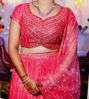 Picture of Pink Lehenga with blouse and Dupatta