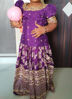 Picture of Dark purple lehenga and maggam blouse For 2-4Y