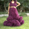 Picture of Plum luxury party gown For 6-8Y