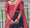 Picture of Party wear blue and red lehanga