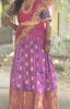 Picture of Pink and purple kanchipattu langa voni