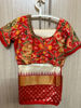 Picture of Ikkat saree with maggam work Blouse