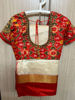 Picture of Ikkat saree with maggam work Blouse