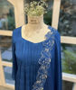 Picture of Blue Anarkali with hand work duppata