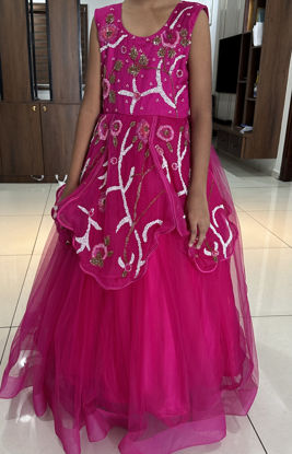 Picture of Rani Pink Petal Frock For 9-10Y